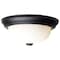 Nuvo 2-Light 11-Inch Flush Mount, Matte Black Finish Opal Glass 60/127 - alternate 8